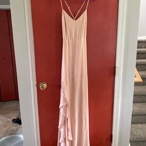 Blush pink bridesmaid dress